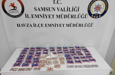 Samsun’da uyuşturucu operasyonu: 3 bin 359 adet hap ele geçirildi 