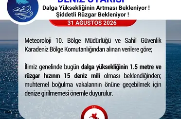 Samsun’da vatandaşlara ’denize girilmemesi’ uyarısı
