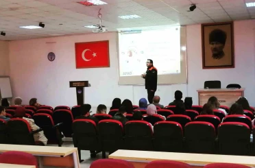 Şaphane MYO öğrencilerine KBRN farkındalık eğitimi 