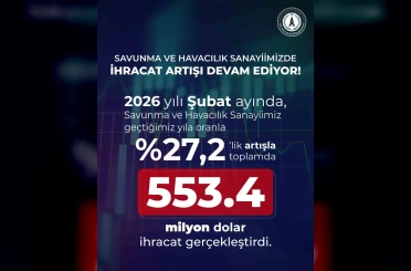 Savunma Sanayii Başkanı Görgün: "Savunma ve havacılık sanayiimiz, 2026 yılı Şubat ayında 553,4 milyon dolar ihracat gerçekleştirdi" 