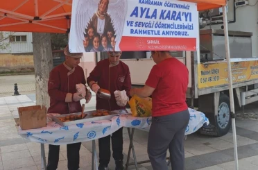 Şehit öğretmen ve öğrenciler için lokma hayrı 