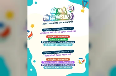 Şehitkamil’de yarıyıl tatili spor şenliğiyle renklenecek 