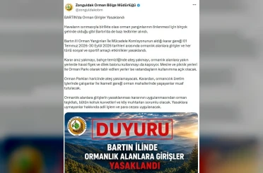 Sıcaklıklar arttı, ormanlara giriş yasaklandı 