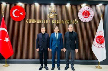 Siirt TSO Başkanı Güven Kuzu, Başsavcı Yasin Coşkun ile bir araya geldi 