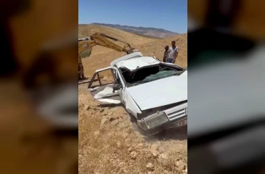 Siirt’te otomobil hurdaya döndü: 2 yaralı 