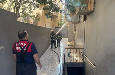 Siirt’te restoranın bacasında korkutan yangın 