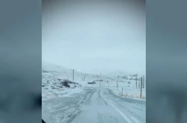 Sincik-Malatya yolunda kar yağışı etkili oluyor 