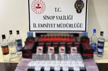 Sinop’ta kaçak içki ve cinsel içerikli ürün operasyonu: 1 gözaltı
