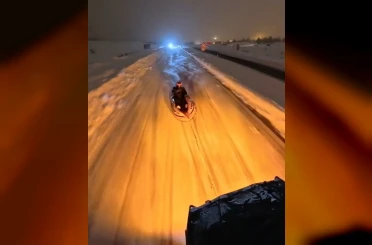 Şişme botu kızak yapıp ATV araçla çektiler 