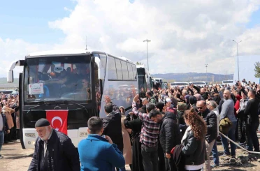 Sivas’ta 312 hacı adayı dualarla kutsal topraklara uğurlandı 
