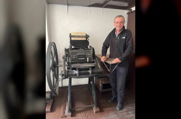 Sivrihisar’da 180 yıllık matbaa baskı makinesi halen çalışıyor 