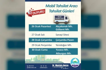 Söke’de mobil tahsilat aracı mahallelere geliyor 