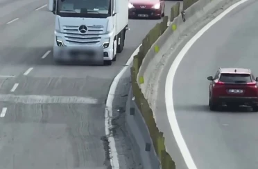 Sol şeridi ihlal eden tır ve kamyon sürücülerine para cezası 
