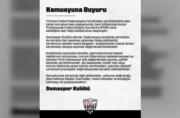 Somaspor’dan, PFDK’ya sevk edilen futbolcularıyla ilgili açıklama 