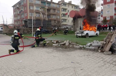 Sorgun itfaiyesi yangın tatbikatında tam not aldı 