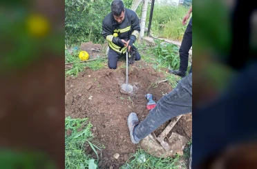 Su kuyusuna düşen kirpi kurtarıldı 