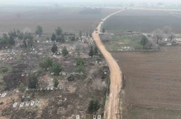 Suruç’ta mezarlık yolunda çalışmalar başladı 