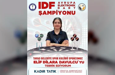Tavaslı Elif Dilara Davulcu Avrupa dart şampiyon oldu 