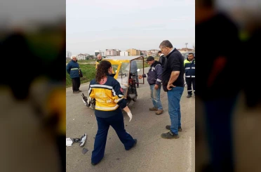 Tekirdağ’da motosiklet kazasında sürücü yaralandı 