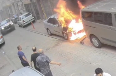 Tekirdağ’da otomobil alev alev yandı: Kundaklama şüphelisi tutuklandı 