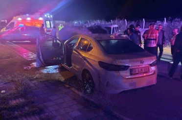 Tekirdağ’da otomobil ile kamyonet çarpıştı: 4 yaralı 
