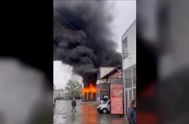 Tekirdağ’da sanayi sitesinde korkutan yangın 