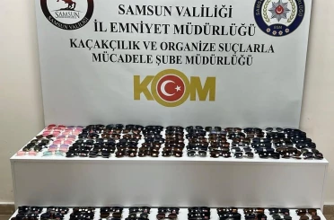 Tekkeköy’de kaçak gözlük operasyonu 