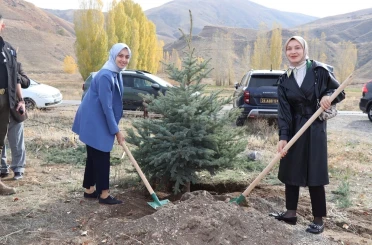 Tercan’da fidanlar toprakla buluştu 