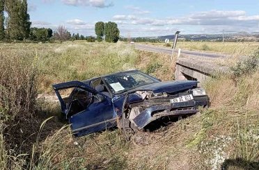 Tokat’ta otomobil şarampole uçtu: 1 ölü, 1 yaralı 