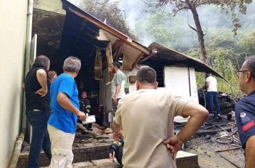 Trabzon’da odunluk yangın: 1 yaralı 