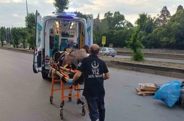 Trafiğe kapalı alanda kaza: 1 yaralı
