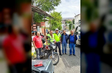 Trafik ekiplerinden motosiklet sürücülerine bilgilendirme 