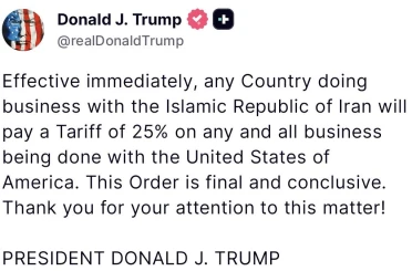 Trump’tan İran ile iş yapan ülkelere yaptırım kararı: "Yüzde 25 gümrük vergisi uygulanacak" 