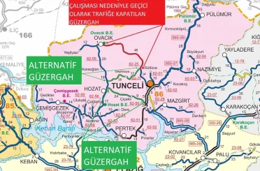 Tunceli-Ovacık yolunda çalışma: Yol trafiğe kapatılacak 