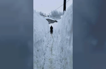 Tunceli’de kar kalınlığı insan boyunu geçti 