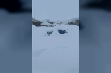 Tunceli’de kar yüküne dayanamayan iş yerinin çatısı çöktü 