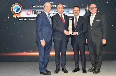 Tüpraş’a Kocaeli Sanayi Odası’ndan ‘Sürdürülebilirlikte Mükemmeliyet’ ödülü 