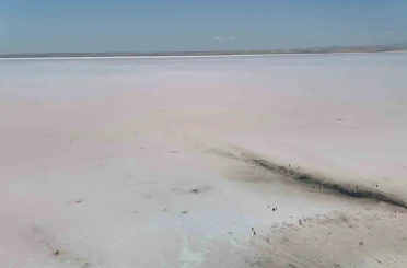 Tuz Gölü pembe renge büründü, turistler bölgeye akın etti 