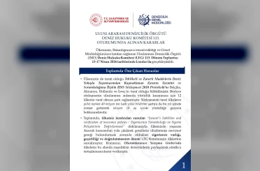 Uluslararası Denizcilik Örgütü Deniz Hukuku Komitesi’nin 113. Dönem Toplantısı Londra’da yapıldı 