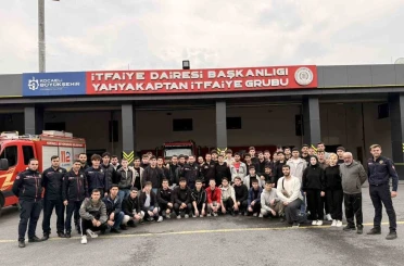 Üniversite öğrencileri itfaiye teşkilatını yerinde tanıdı 