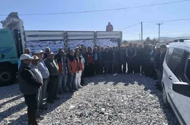 Üreticilere hibe destekli buğday tohumu dağıtıldı
