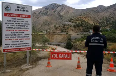 Üzümlü’de heyelan riski nedeniyle bazı yapılar için tahliye uyarısı
