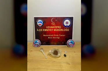 Uzunköprü’de şüpheli araçtan uyuşturucu çıktı 
