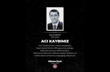 Vali Çiçek’ten Vali Yardımcısı Şenol Esmer’in ölümüyle ilgili açıklama 