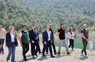 Vali Sözer Soğucakpınar Barajı’nda incelemelerde bulundu 