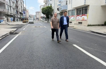 Vali Ziya Polat, Cumhuriyet Caddesi’ndeki yol çalışmalarını yerinde inceledi 
