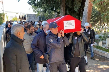Vefat eden polis memuru törenle son yolculuğuna uğurlandı 