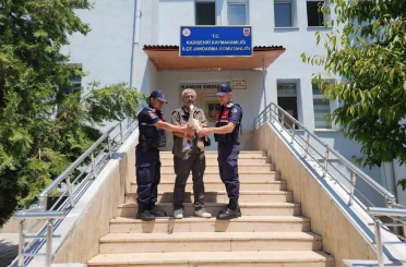 Yaralı leylek tedavi altına alındı 