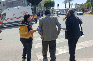 Yaya geçidinde aracın çarptığı kişi yaralandı 