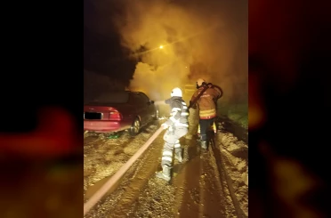 Yayladağı’nda otomobil yangını 